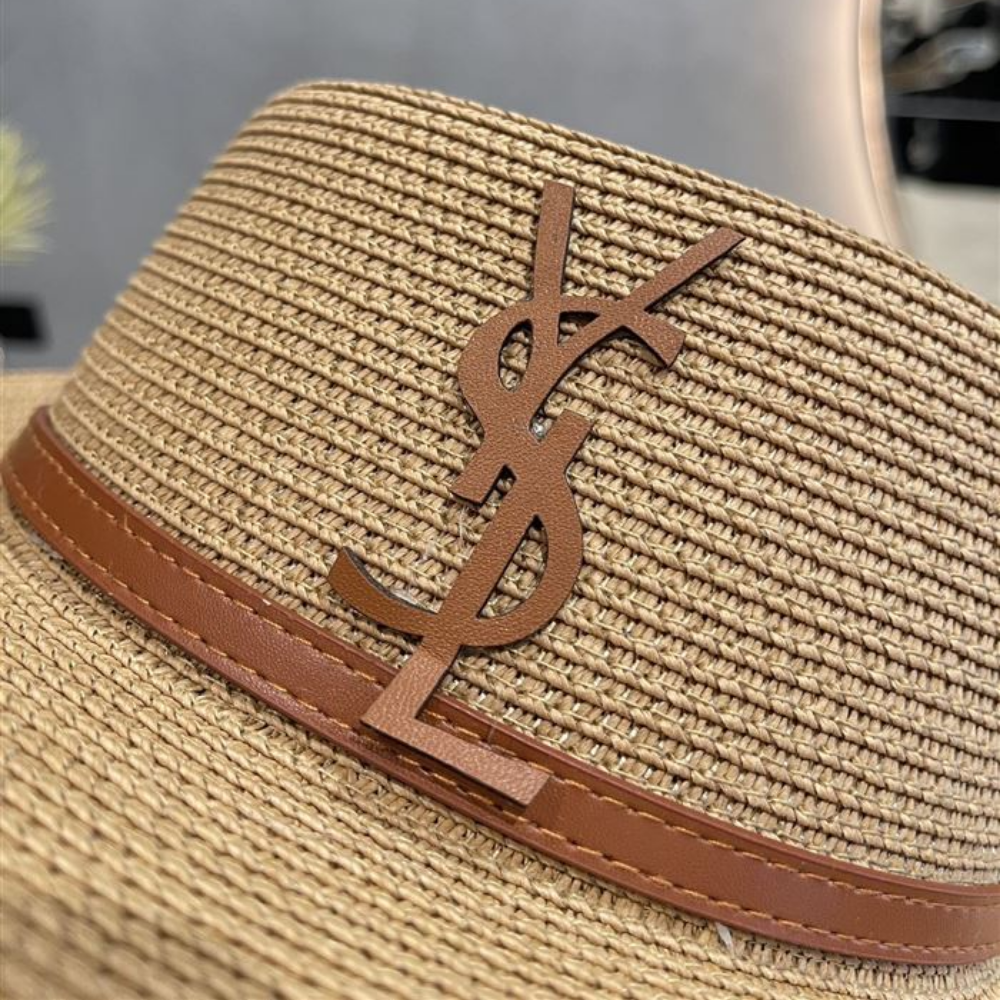 YSL Straw Fedora Hat