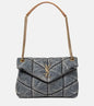 YSL Puffer Small Denim Shoulder Bag
