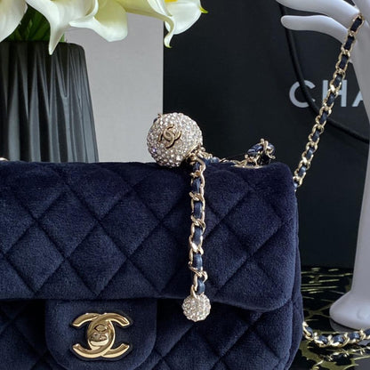 Chanel Square Mini Classic Flap Bag Velvet