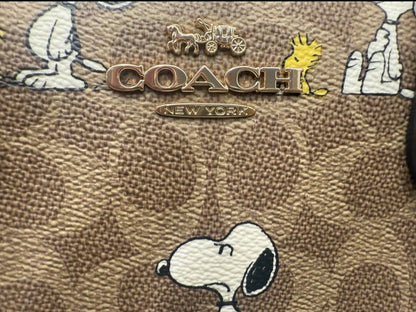 Coach X Peanuts Rowan Satchel Bag Signature Canvas