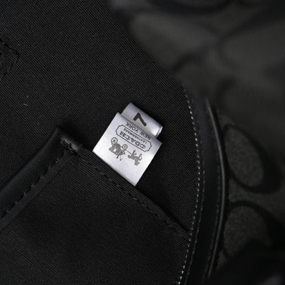 Coach Metropolitan Duffel Bag in Signature Black Canvas