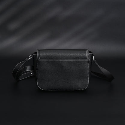 Dior Saddle Crossbody Bag – Black Grained Calfskin with Silver-Tone Hardware