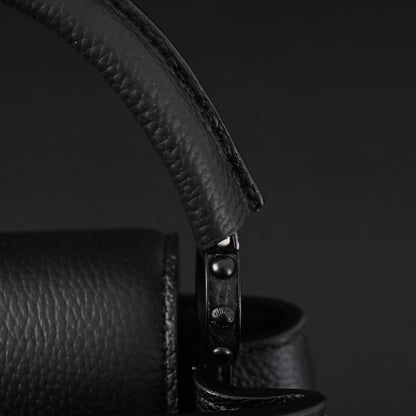 Louis Vuitton Black Grain Leather Mini Top Handle Bag With Chain Strap