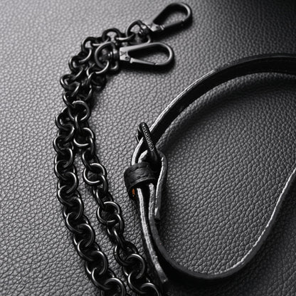 Louis Vuitton Black Grain Leather Mini Top Handle Bag With Chain Strap