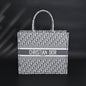 Christian Dior Large Book Tote – Grey Oblique Embroidery