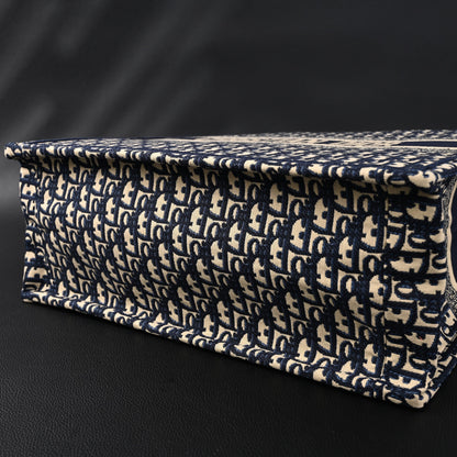 Christian Dior Large Book Tote – Blue Oblique Embroidery
