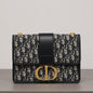 Dior 30 Montaigne Bag Oblique Blue Jacquard