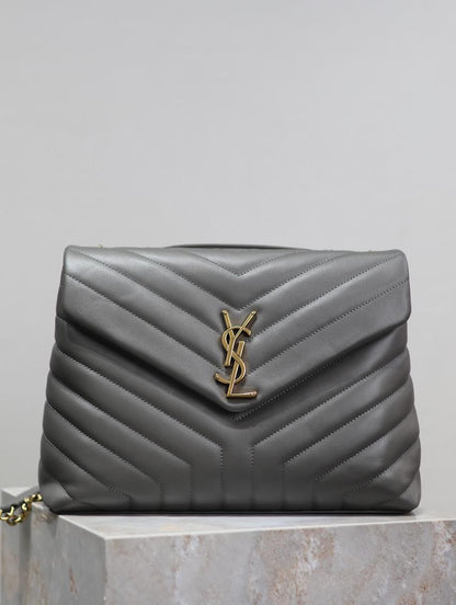 YSL Loulou Small Bag Gray