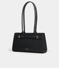 Mossdoom Aurelia Leather Handle Shoulder Bag with Custom Flower Chain (29.7 x 16.5 x 9.5) cm