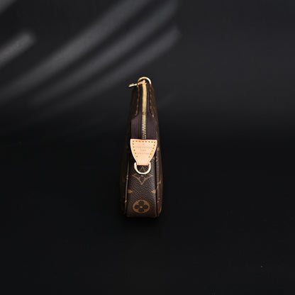 Louis Vuitton Pochette Accessoires Monogram Canvas Clutch Bag – Brown with Gold Chain (M82766)