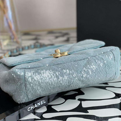 CHANEL Sequin Quilted Medium flap bag