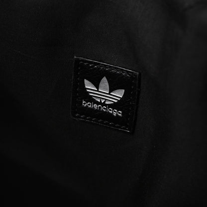 Balenciaga x adidas Large Duffel Travel Bag – Black & Green with Trefoil Logo and Triple Stripes