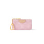 LV Denim Key Pouch - Pink