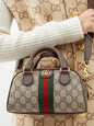 Gucci Ophidia Mini Gg Supreme-canvas Top-handle Bag