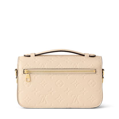 LV Pochette Métis East West Monogram Canvas Handle Crossbody Bag with Chain Strap and Leather Trim (21.5 x 13.5 x 6) cm