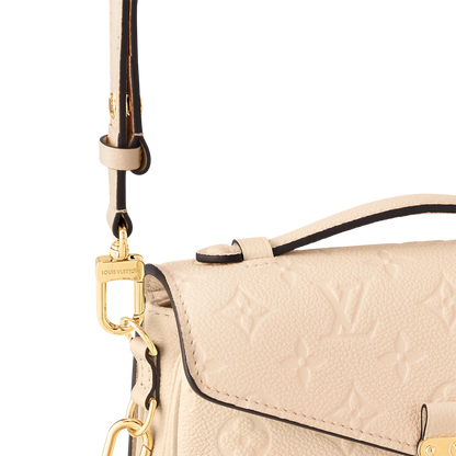 LV Pochette Métis East West Monogram Canvas Handle Crossbody Bag with Chain Strap and Leather Trim (21.5 x 13.5 x 6) cm
