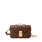 LV Pochette Métis East West Monogram Canvas Handle Crossbody Bag with Chain Strap and Leather Trim (21.5 x 13.5 x 6) cm